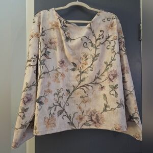 NWOT UNBRANDED MISSES PLUS SZ 4X FLoral Print SWEATER